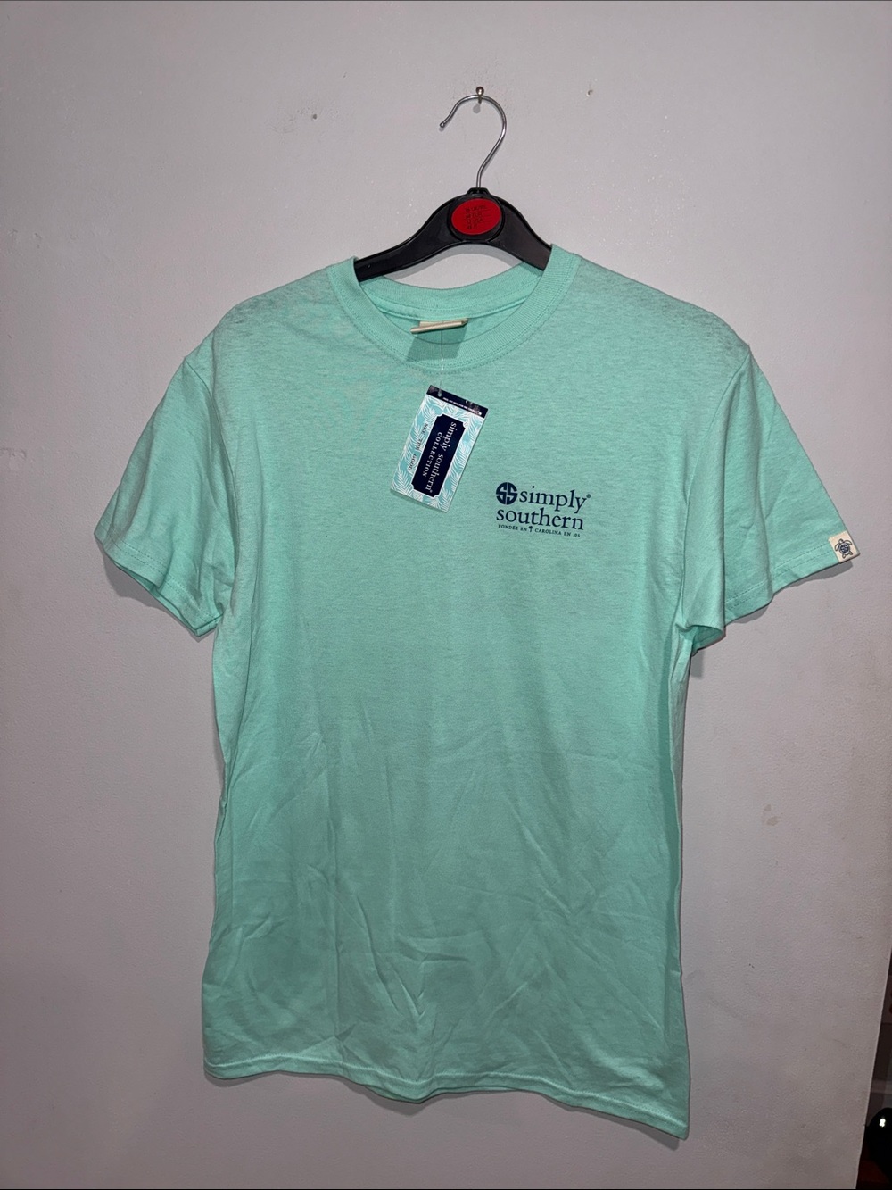 Simply Southern Men's Mint Green Short Sleeve Tee with Chest Logo